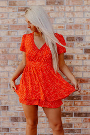 Polly Polka Dot Red Romper