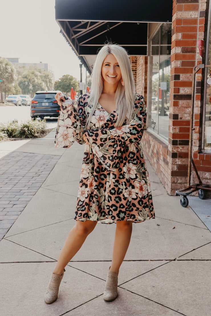 Lilly and Leopard Babydoll Dress