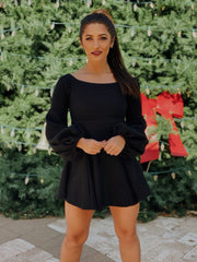 Sleigh Belle Sweater Dress (Black)