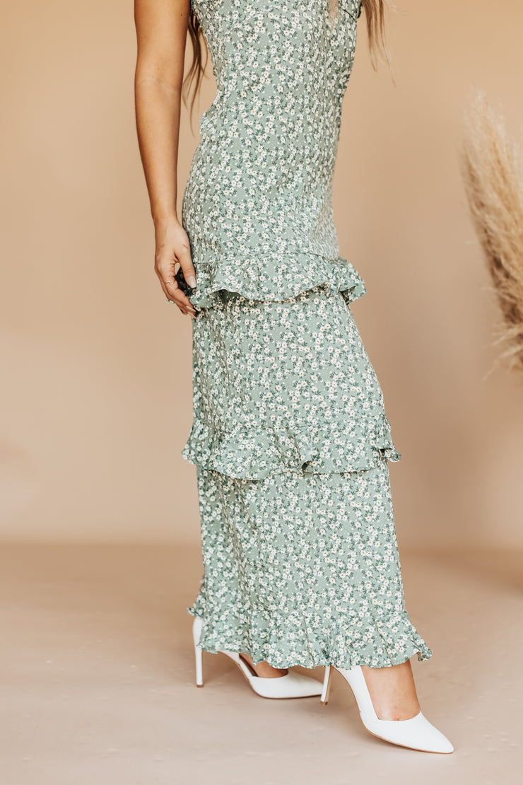 Daisy Duke Floral Layered Maxi Dress