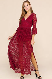 Be Mine Lace Maxi Dress