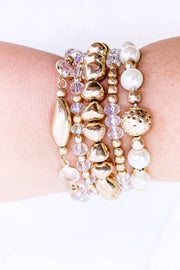 Pearl Beaded Bracelet Set