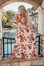 Feeling Peachy Floral Maxi Dress