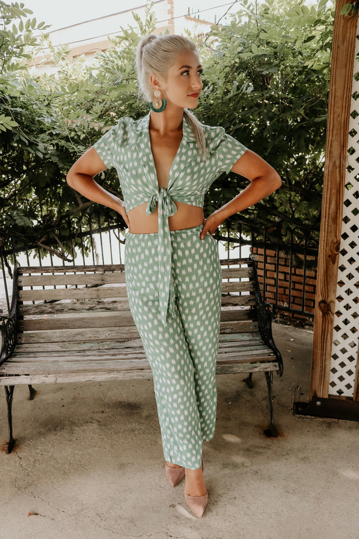 Paradise Patterned Two Piece Set