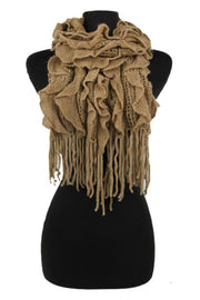 Baby its Cold Outside Layered Fringe Scarfs