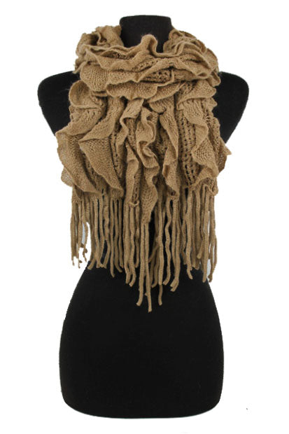 Baby its Cold Outside Layered Fringe Scarfs