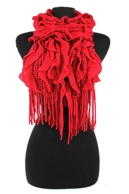 Baby its Cold Outside Layered Fringe Scarfs